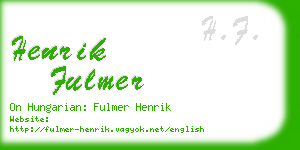 henrik fulmer business card